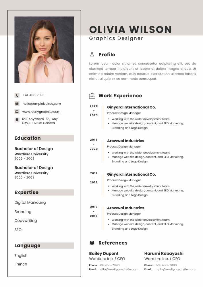 CV assistant de justice/assistante de justice Moderne