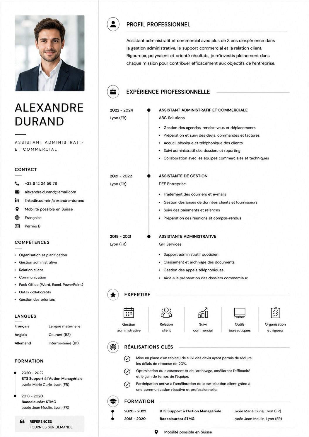 Design de CV Minimaliste